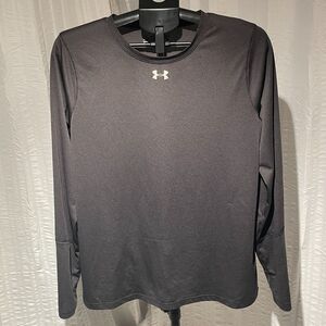 Under Armour 1305681 Women L Black HeatGear Locker T Long Sleeve Shirt Loose